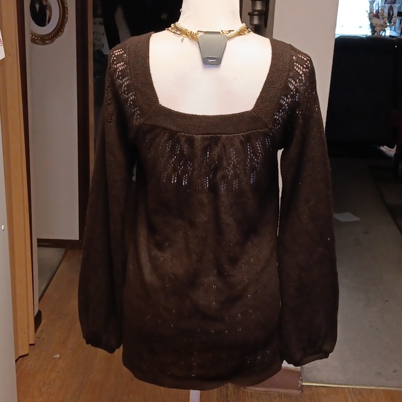 STUDIO Y DARK BROWN SWEATER - Picture 3 of 6